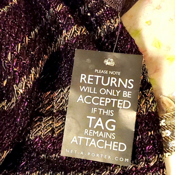 Nanette Lepore Lurex Metallic Midnight Sky Sweater - Picture 5 of 6